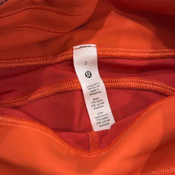 NWT Lululemon Invigorate Tight 25" Size 2 Crackle Glaze Orange Larkspur - Picture 2 of 7